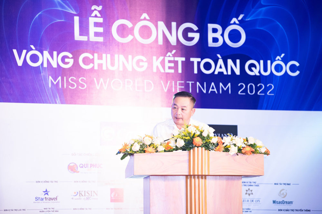  Ông Nguyễn Hữu Sang - Đại diện Tập đoàn Hưng Thịnh phát biểu tại lễ công bố vòng chung kết